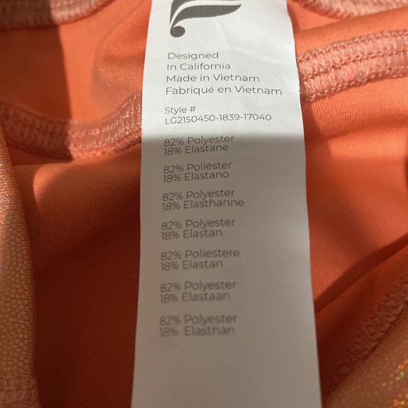 ✨ NWT Fabletics Holo Graphic Orange Leggings ✨ - Picture 5 of 8